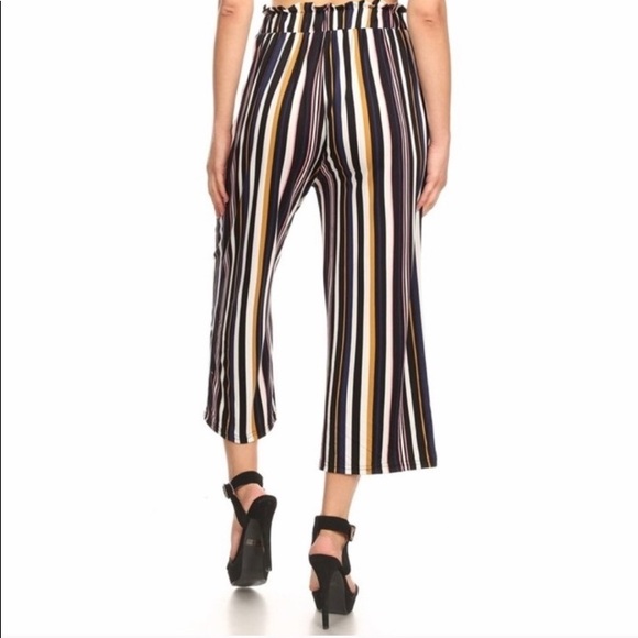DISCOUNT SHIPPING Striped Palazzo Multicolor Pant - Picture 3 of 4